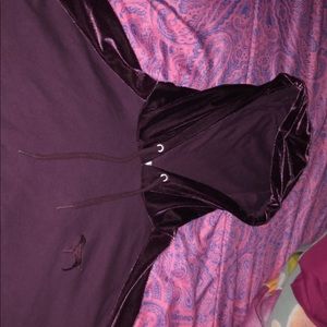 Victoria’s Secret Pink Velour Cropped Pull Over